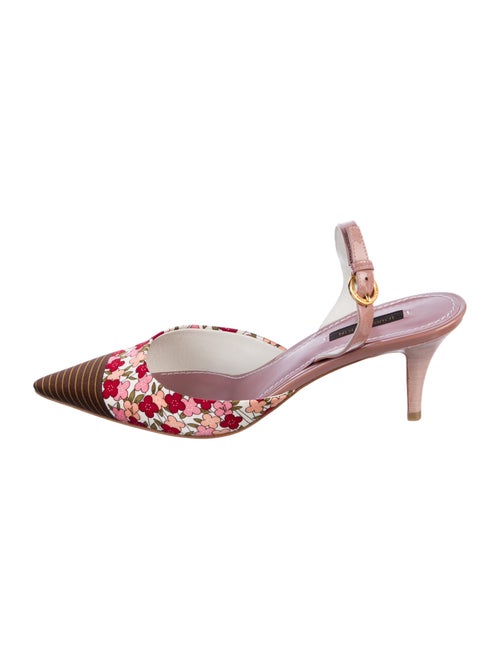 Louis Vuitton LV Monogram Satin Slingback Pumps