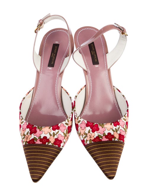 Louis Vuitton LV Monogram Satin Slingback Pumps