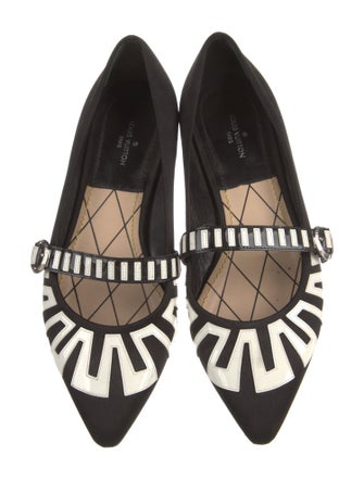 Louis Vuitton Satin Graphic Print Mary Jane Flats