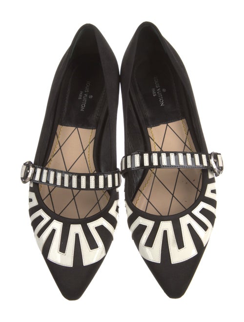 Louis Vuitton Satin Graphic Print Mary Jane Flats