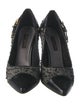 Louis Vuitton Leather Tweed Pattern Pumps