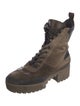 Louis Vuitton LV Monogram Suede Combat Boots