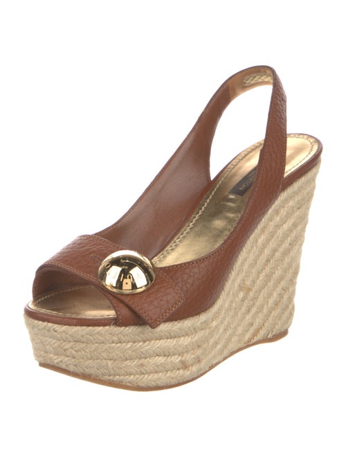 Louis Vuitton Leather Colorblock Pattern Slingback Pumps