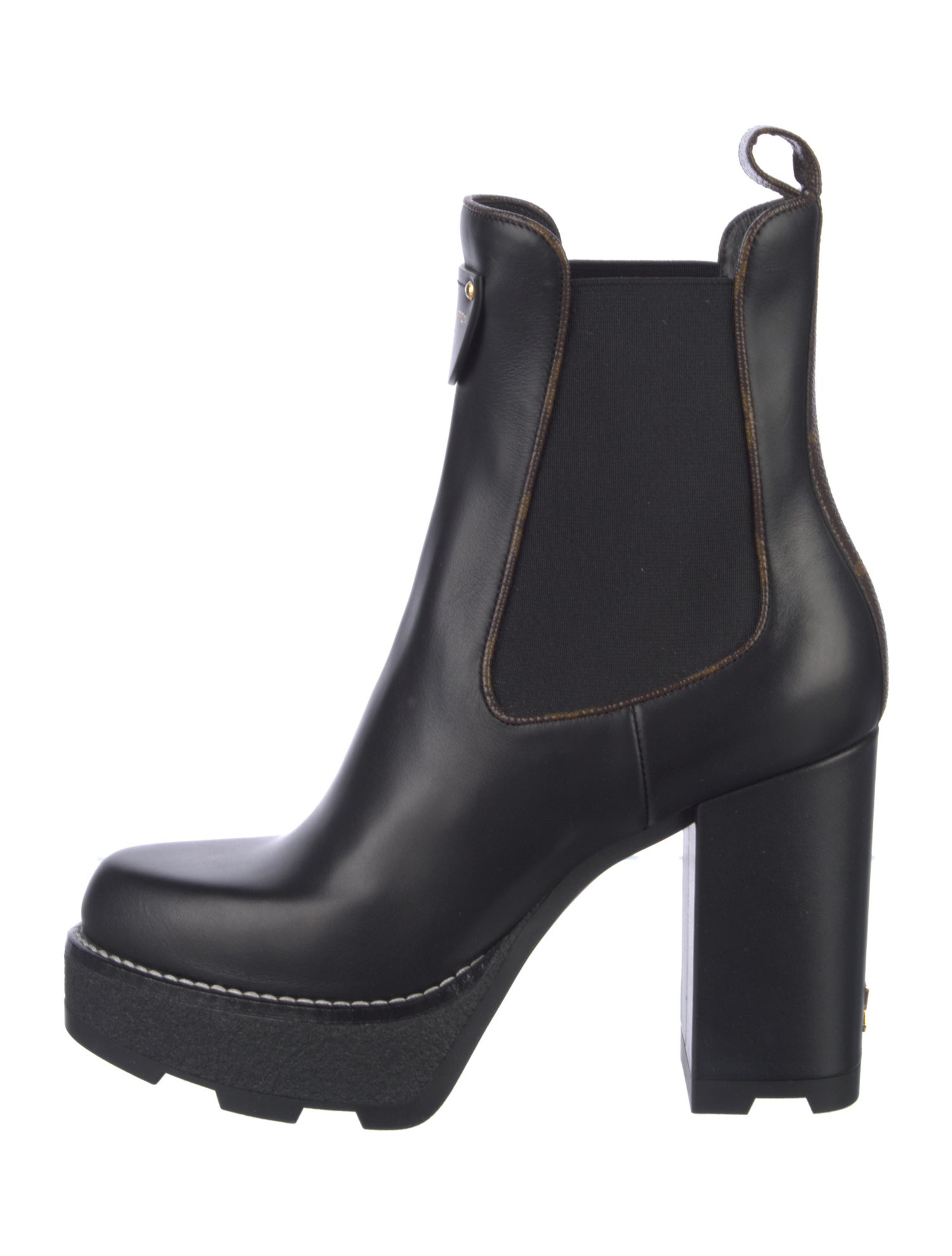 Louis Vuitton LV Monogram Leather Chelsea Boots