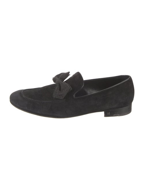 Louis Vuitton Suede Bow Accents Loafers