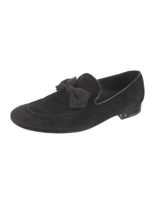 Louis Vuitton Suede Bow Accents Loafers