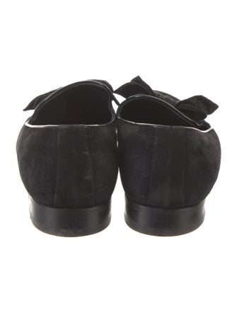 Louis Vuitton Suede Bow Accents Loafers