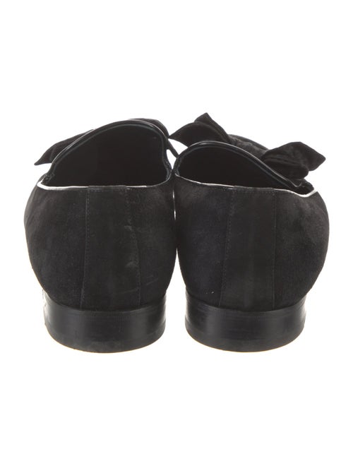 Louis Vuitton Suede Bow Accents Loafers