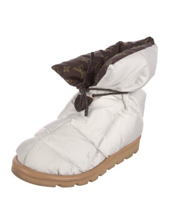 Louis Vuitton LV Monogram Nylon Lace-Up Boots