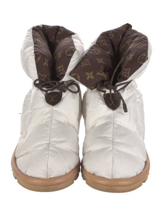 Louis Vuitton LV Monogram Nylon Lace-Up Boots