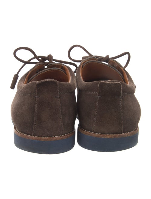 Louis Vuitton Suede Lasercut Accents Derby Shoes