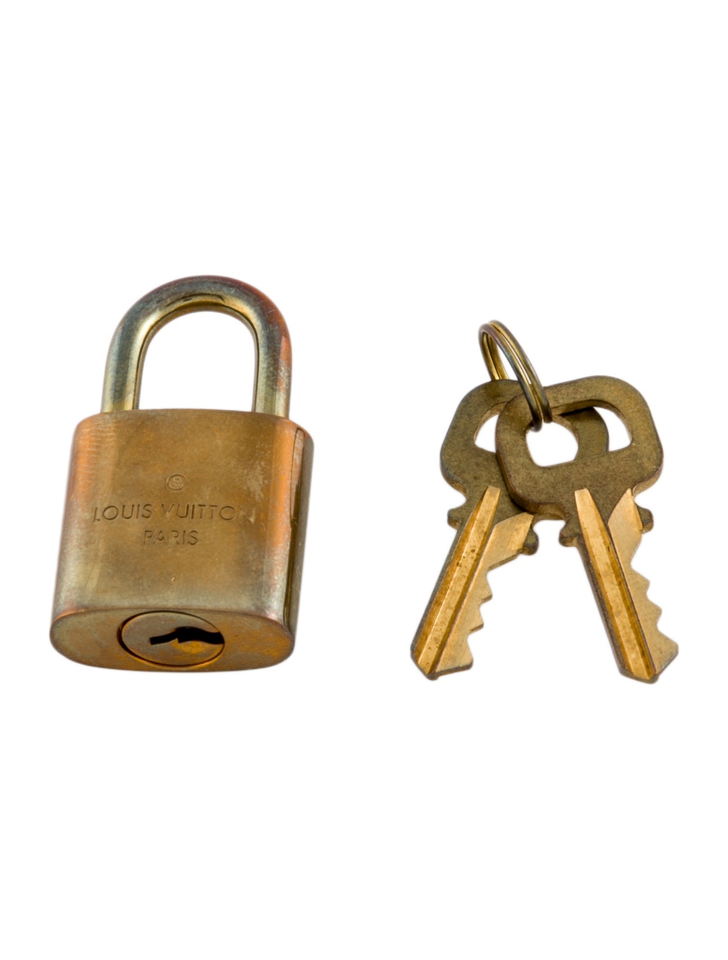 Louis Vuitton Brass Lock & Key Set