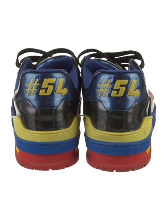 Louis Vuitton Patent Leather Colorblock Pattern Sneakers