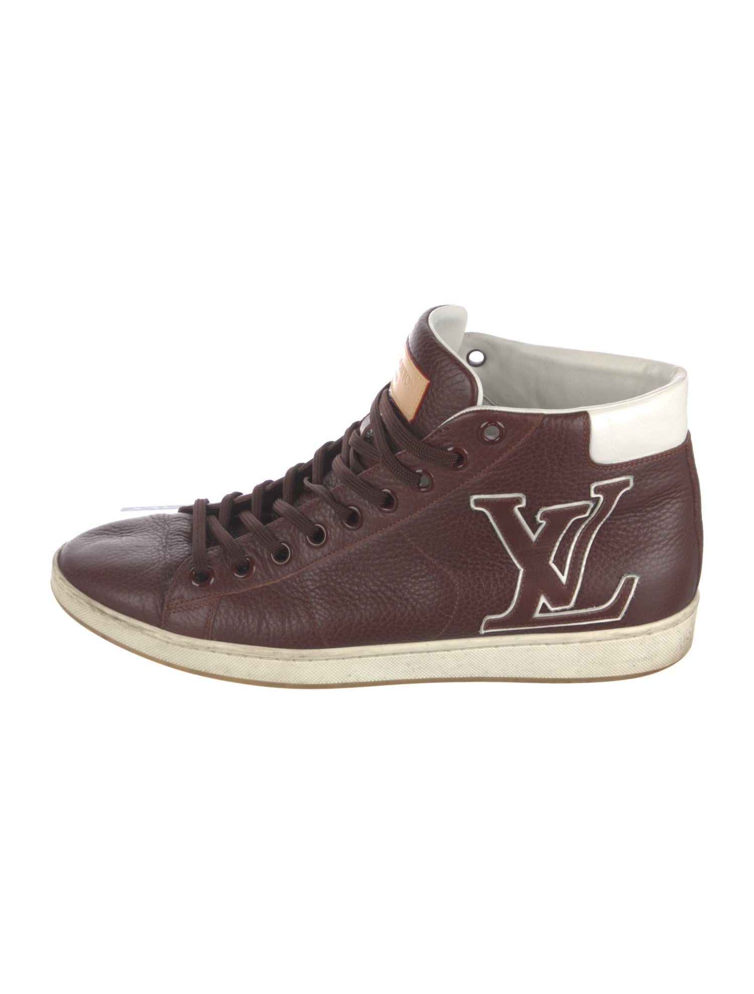Louis Vuitton Leather Graphic Print Sneakers