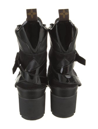 Louis Vuitton LV Monogram Suede Combat Boots