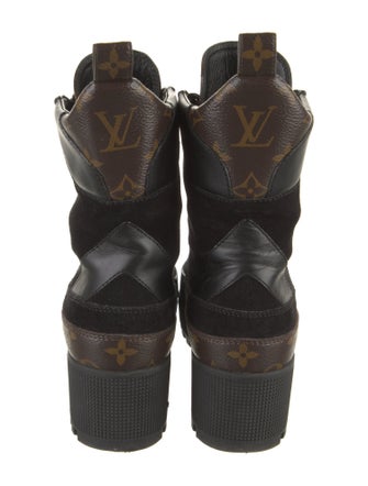 Louis Vuitton LV Monogram Suede Combat Boots