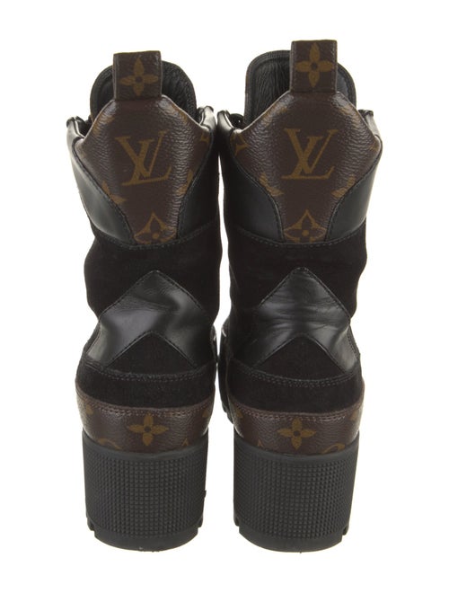 Louis Vuitton LV Monogram Suede Combat Boots