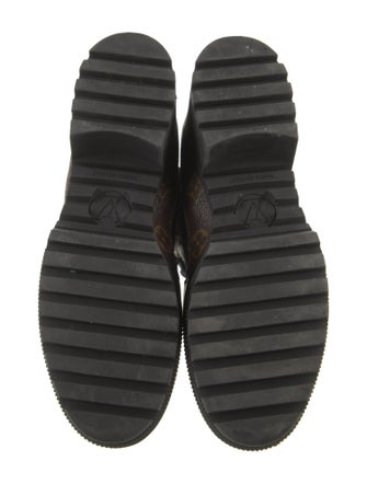 Louis Vuitton LV Monogram Suede Combat Boots