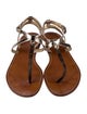 Louis Vuitton LV Monogram Leather T-Strap Sandals