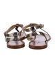 Louis Vuitton LV Monogram Leather T-Strap Sandals