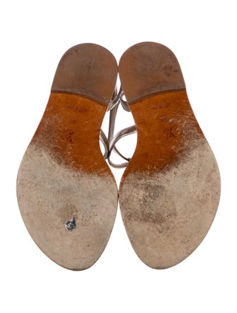 Louis Vuitton LV Monogram Leather T-Strap Sandals