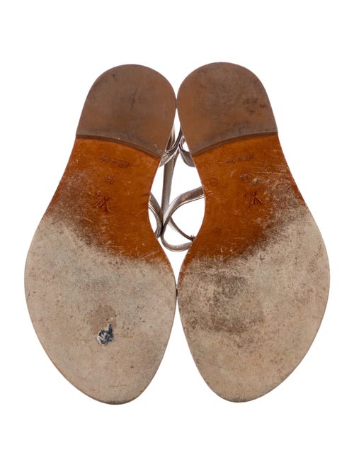 Louis Vuitton LV Monogram Leather T-Strap Sandals