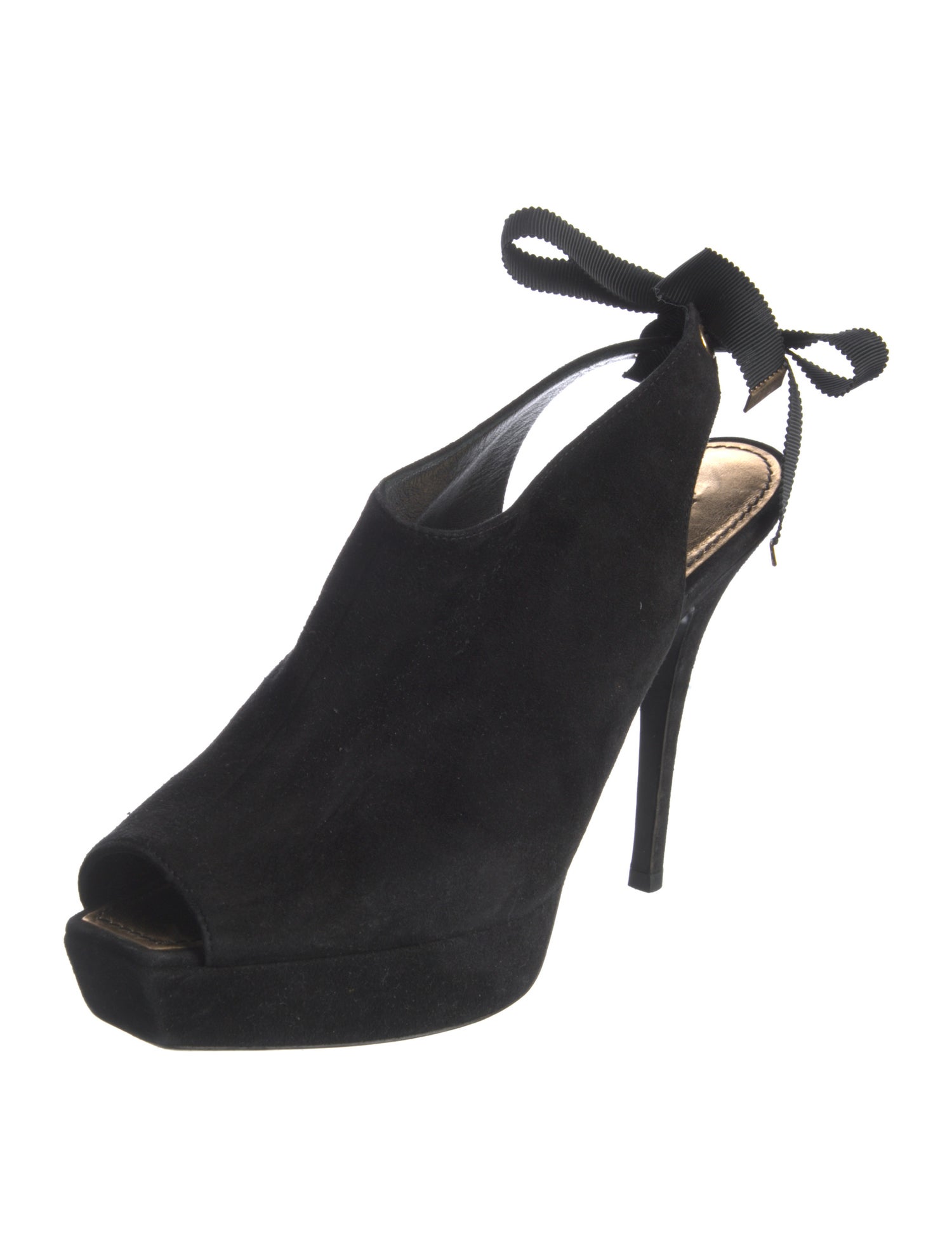 Louis Vuitton Suede Slingback Pumps