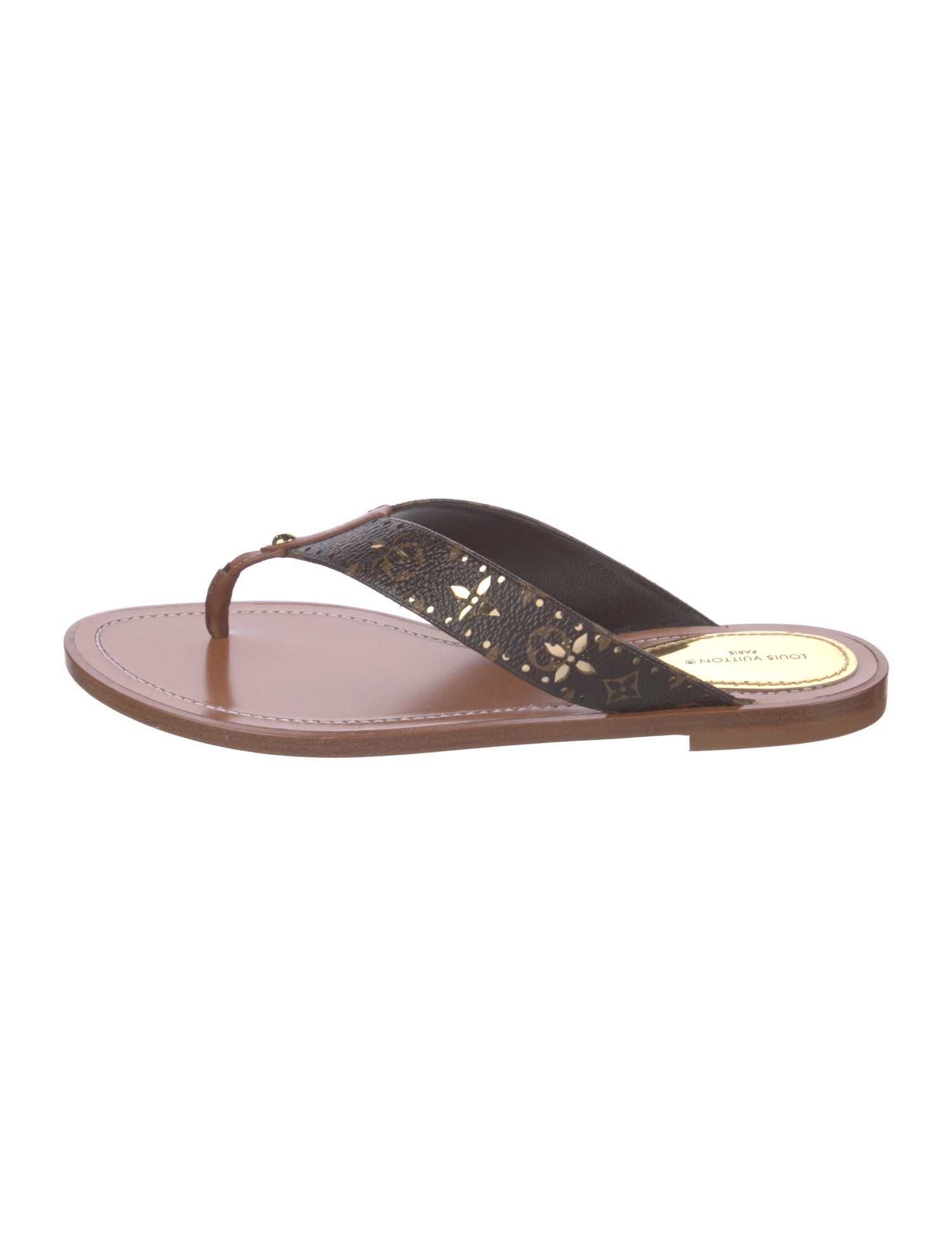 Louis Vuitton LV Monogram Cutout Accent Flats