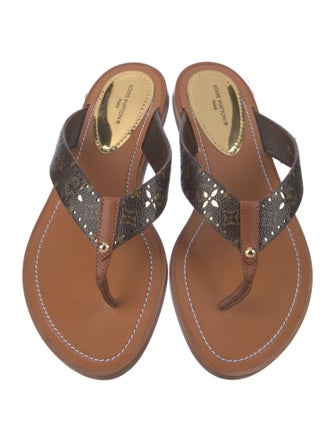 Louis Vuitton LV Monogram Cutout Accent Flats