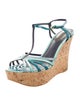 Louis Vuitton Leather Colorblock Pattern T-Strap Sandals