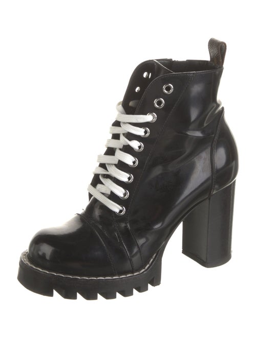 Louis Vuitton LV Monogram Patent Leather Combat Boots