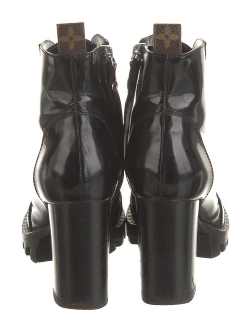 Louis Vuitton LV Monogram Patent Leather Combat Boots