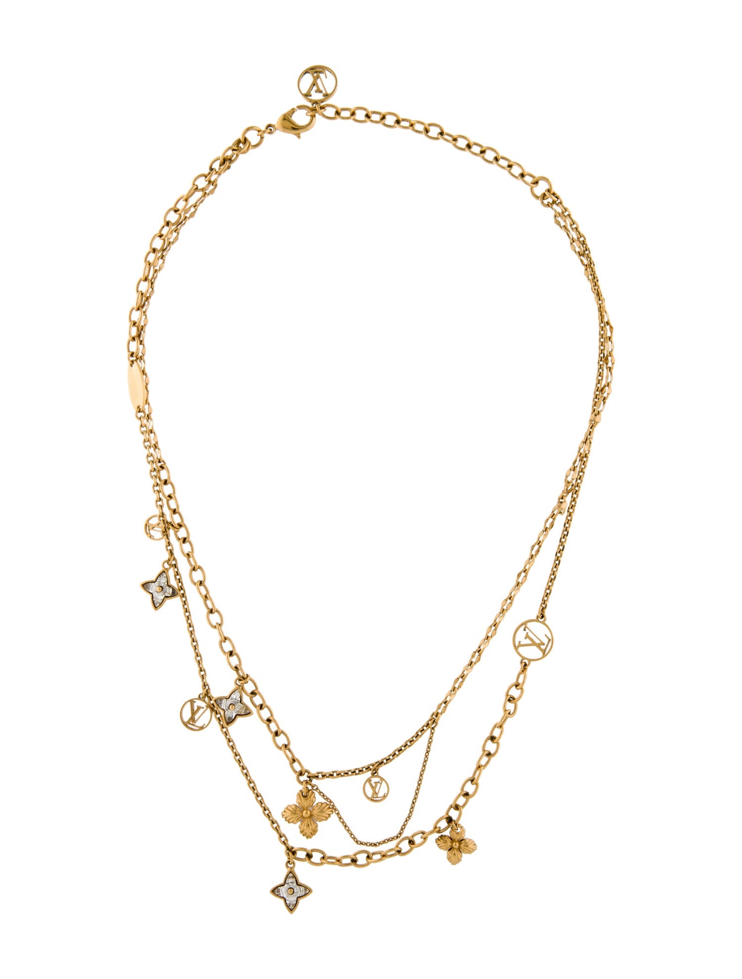 Louis Vuitton Blooming Strass Double Strand Necklace