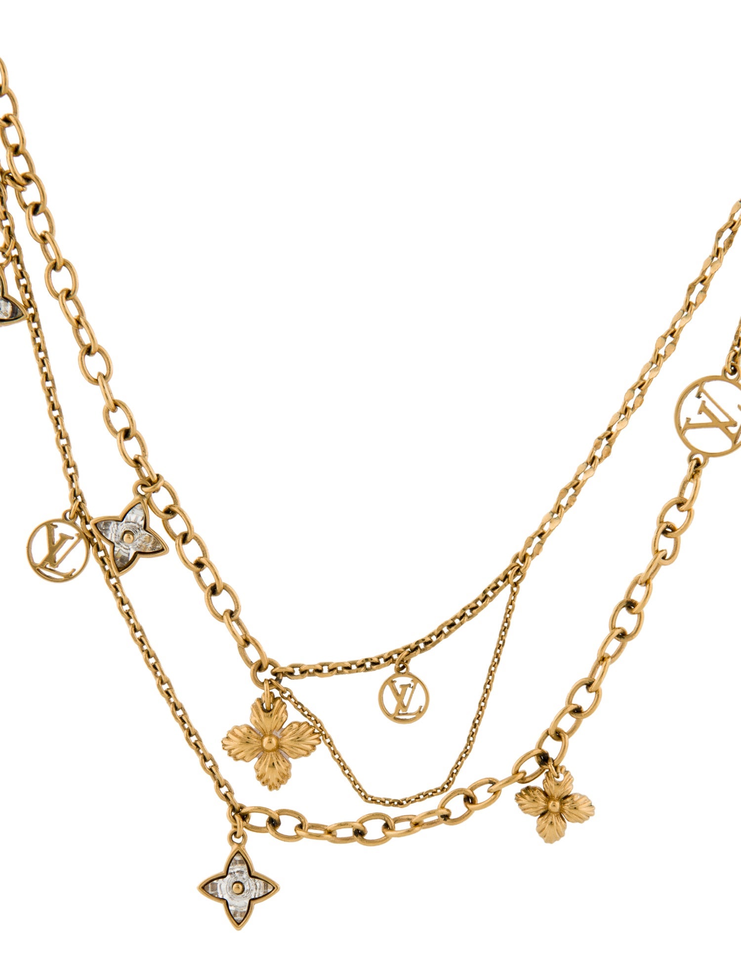 Louis Vuitton Blooming Strass Double Strand Necklace