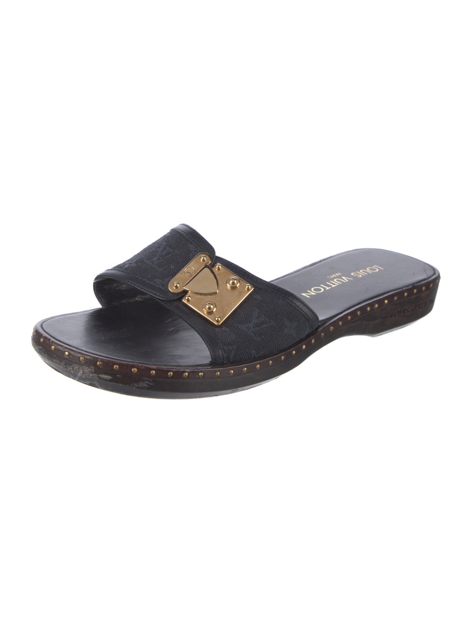 Louis Vuitton LV Monogram Canvas Slides