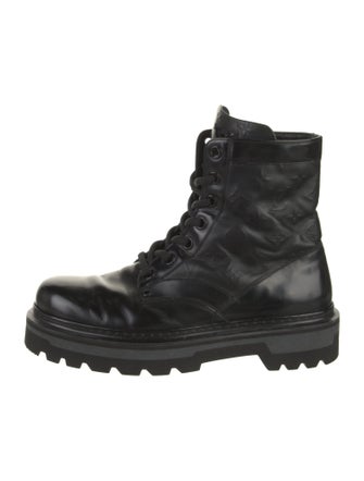 Louis Vuitton LV Monogram Leather Combat Boots