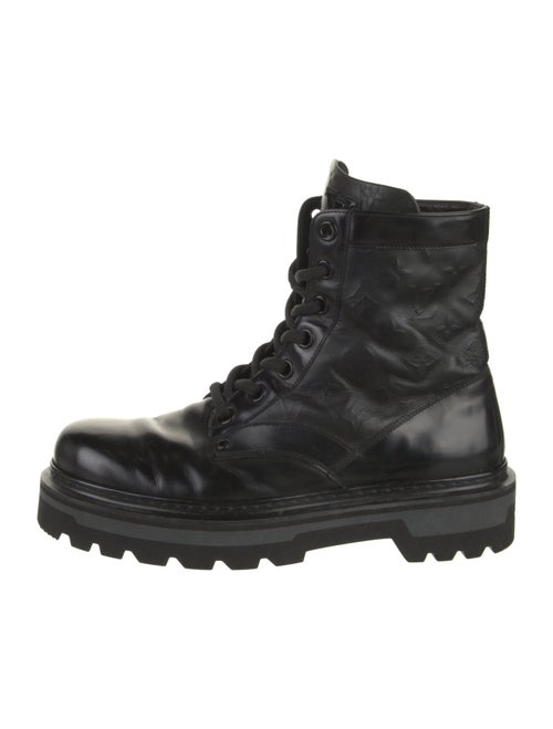 Louis Vuitton LV Monogram Leather Combat Boots