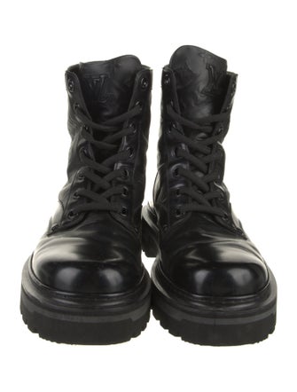 Louis Vuitton LV Monogram Leather Combat Boots