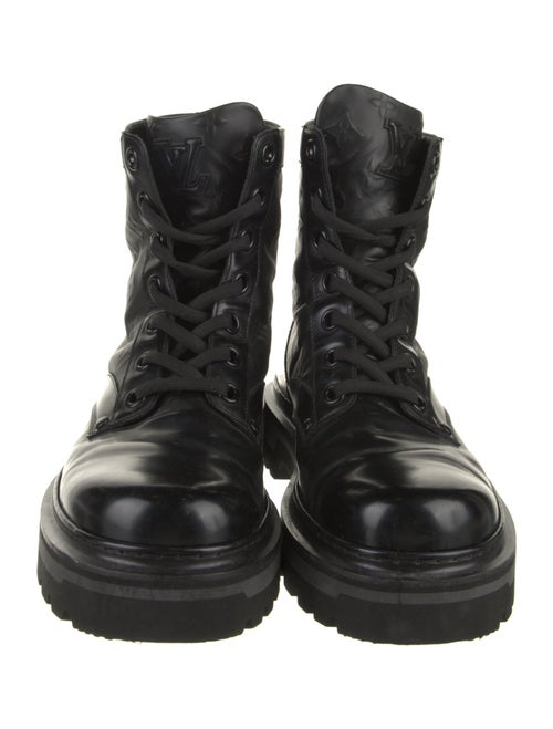 Louis Vuitton LV Monogram Leather Combat Boots