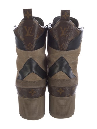 Louis Vuitton LV Monogram Suede Combat Boots