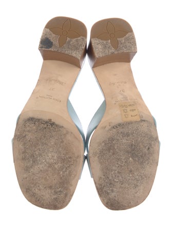 Louis Vuitton Leather Cutout Accent Slides