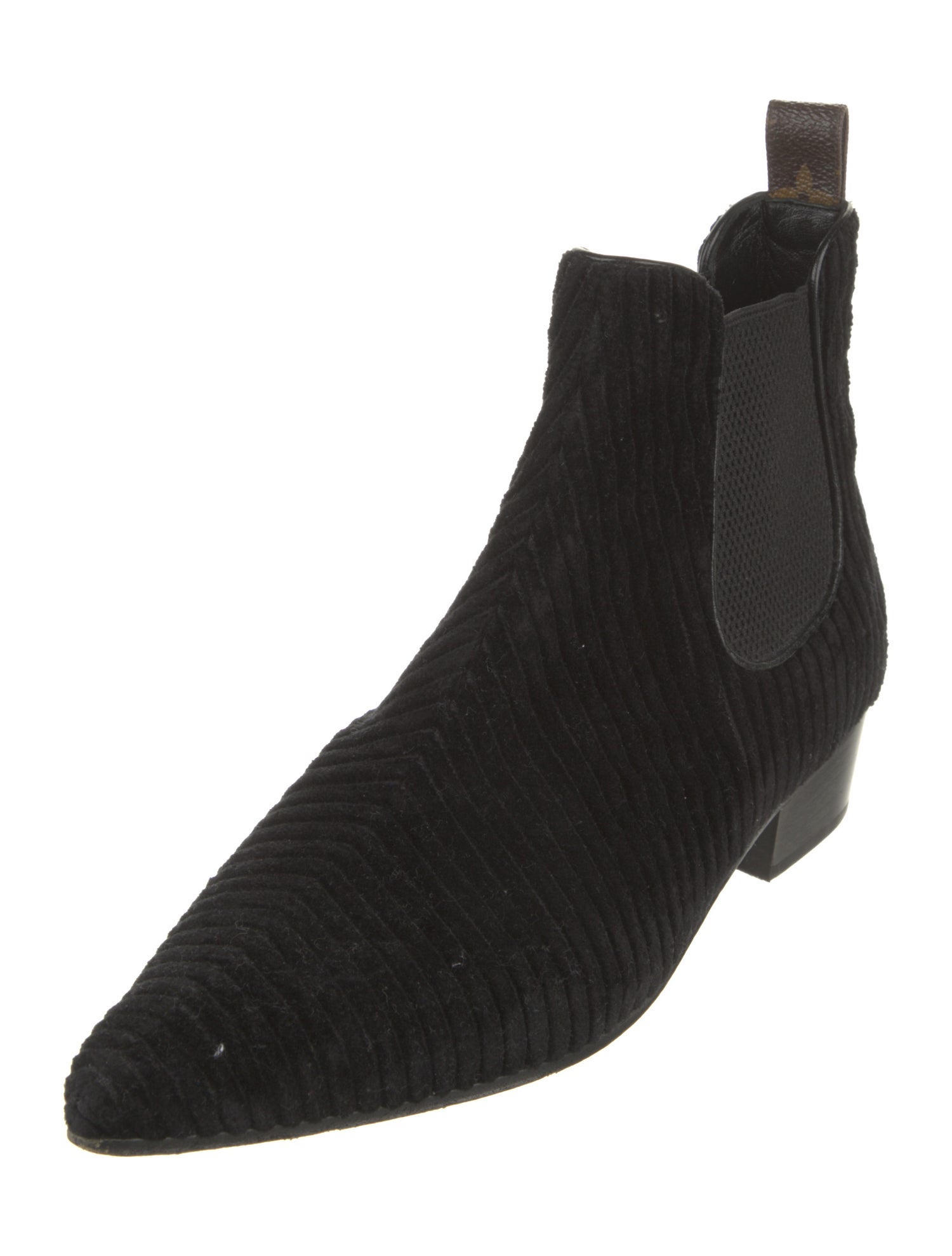 Louis Vuitton LV Monogram Velvet Chelsea Boots