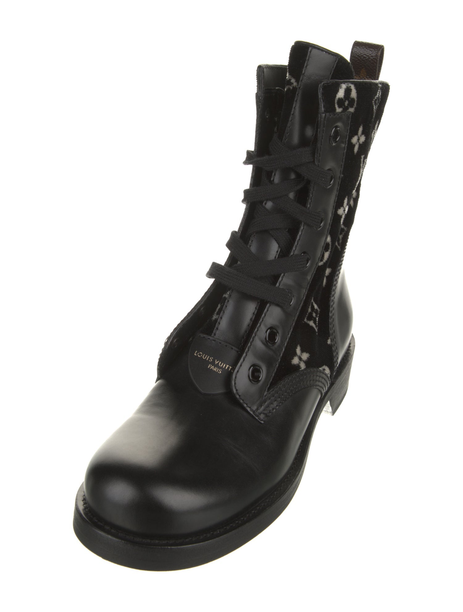 Louis Vuitton LV Monogram Leather Combat Boots