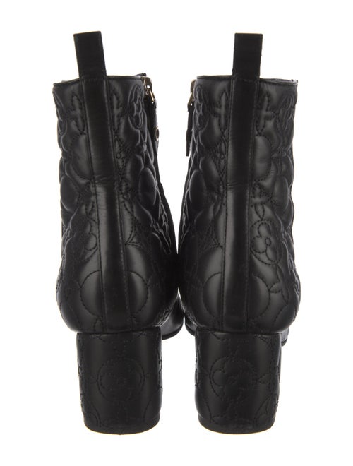 Louis Vuitton Quilted Pattern Leather Moto Boots