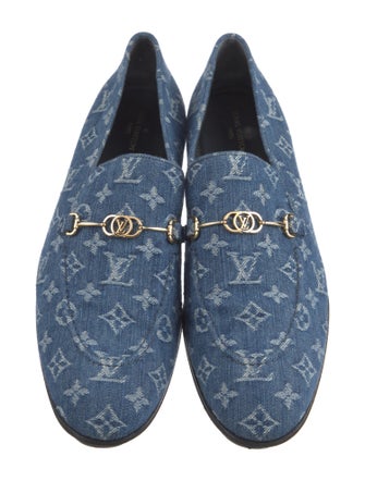 Louis Vuitton Monogram Pattern Denim Loafers