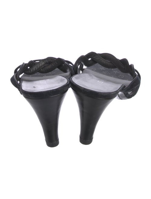 Louis Vuitton Monogram Pattern Braided Accents Slingback Sandals