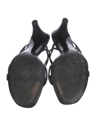 Louis Vuitton Monogram Pattern Braided Accents Slingback Sandals