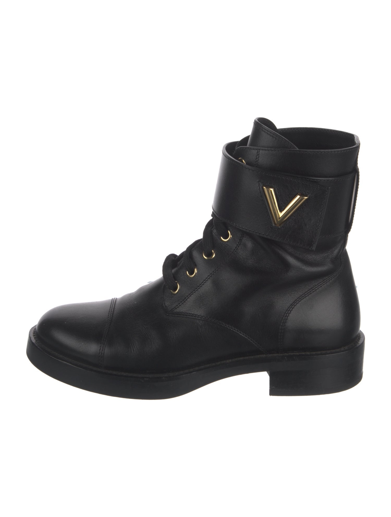 Louis Vuitton Leather Combat Boots