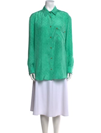 Louis Vuitton 2022 Silk Button-Up Top