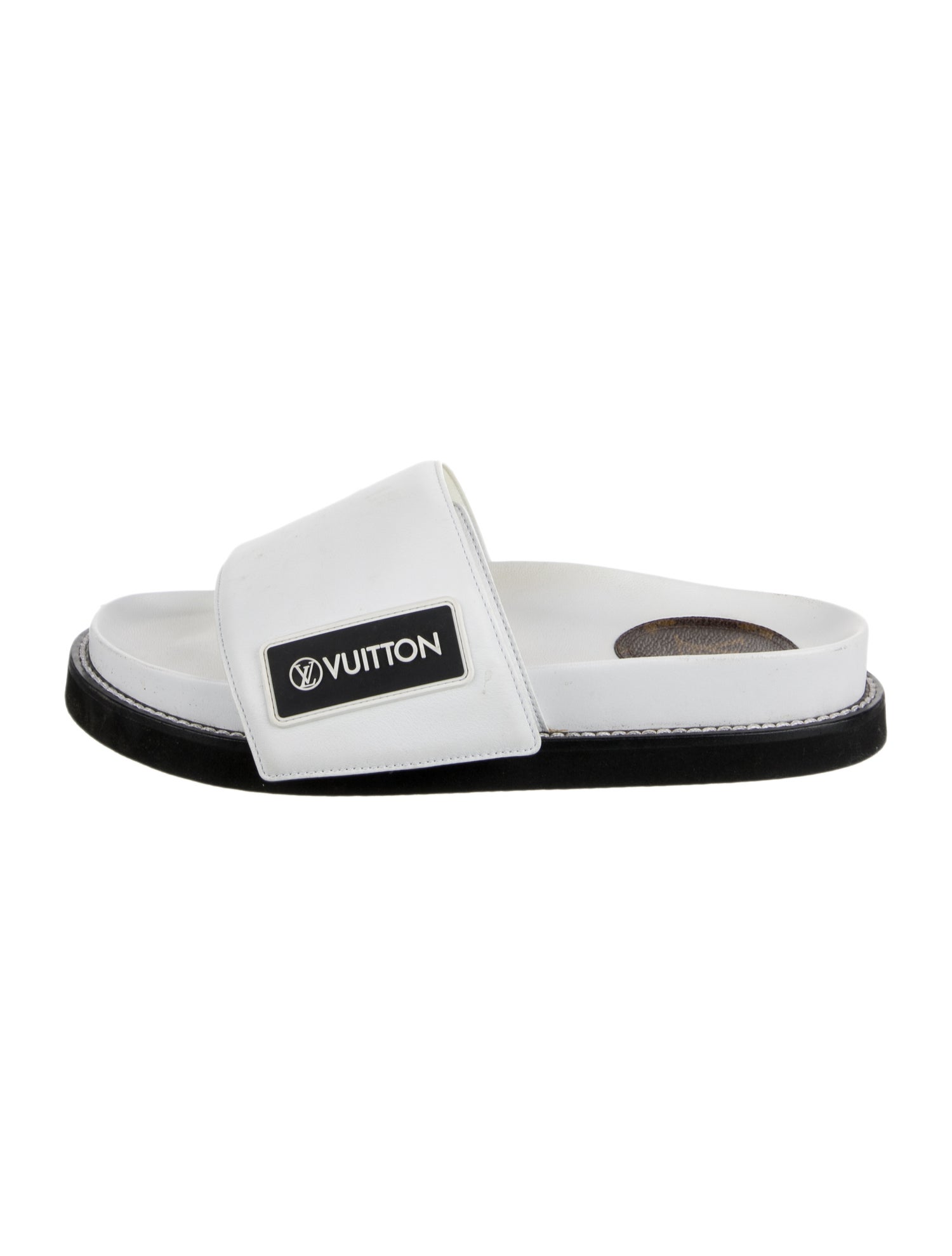 Louis Vuitton LV Monogram Leather Slides